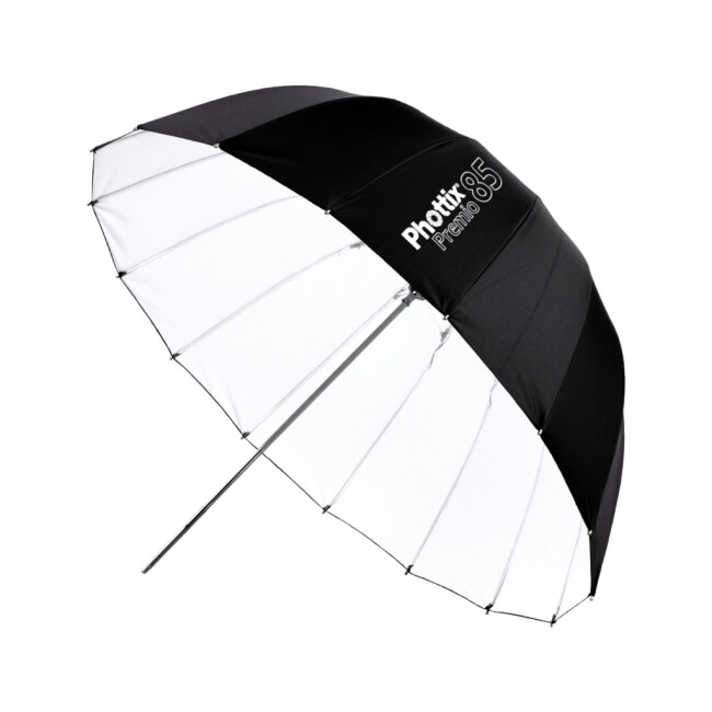 Phottix 85377 Premio Reflecrive Umbrella 85cm/33" W+B зонт 85 см белый